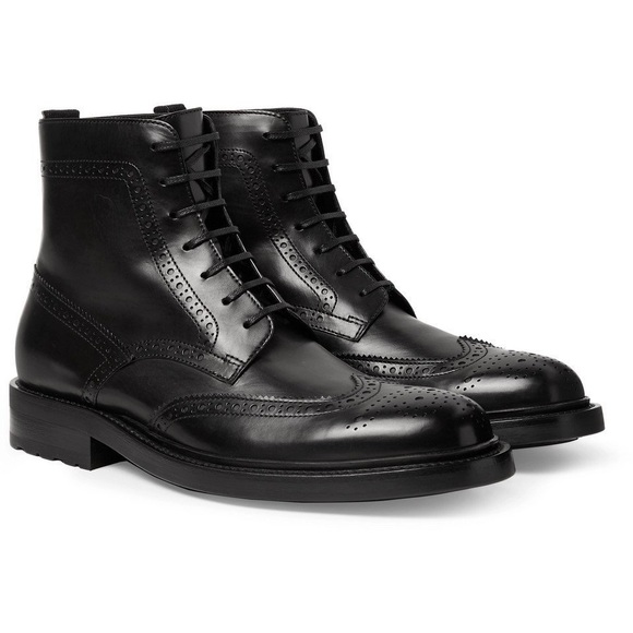 Saint Laurent Wingtip Oxford Lace Up Booties - Picture 2 of 10